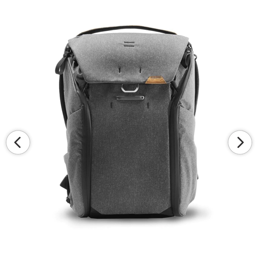 Peak Design 20L Everyday Backpack V2 in Charcoal camera laptop dividers bag
